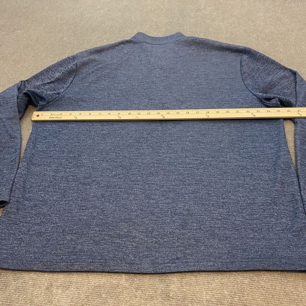 Callaway Sweater Mens XXL Blue Performance Stretch Pullover 1/4 Button Golf - Picture 9 of 13